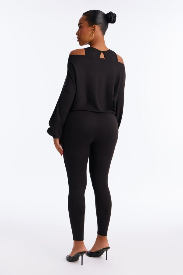 Presley Layered Off Shoulder Jumpsuit - Black