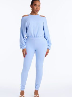 Jumpsuit in Blue 80% polyester