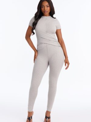 Jumpsuit in Gray 48% polyester