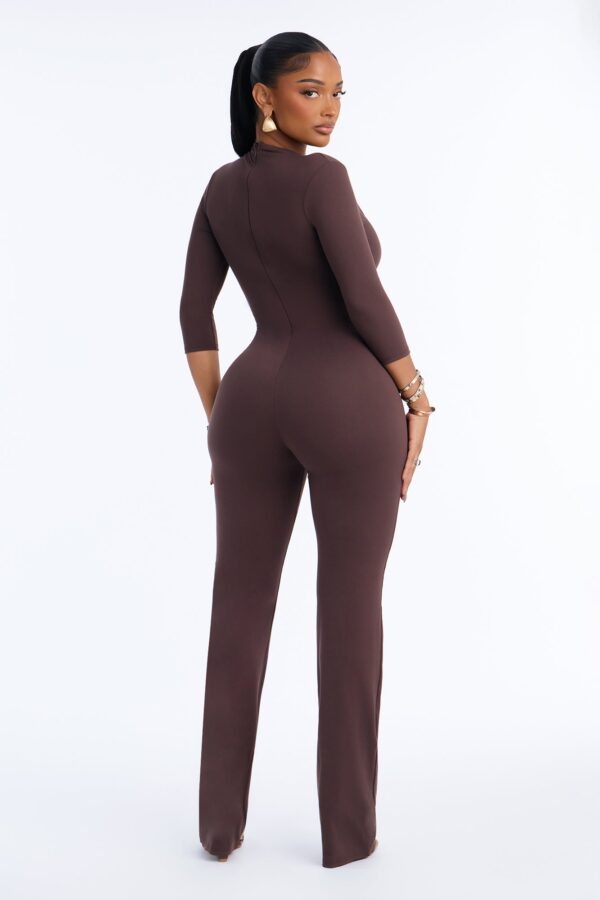Jumpsuit in Brown 80% polyester