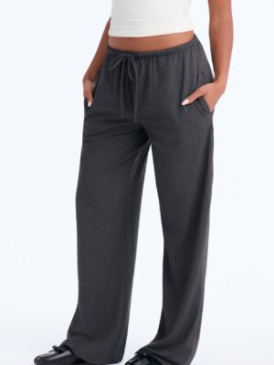 Charcoal Wide-Leg Pants