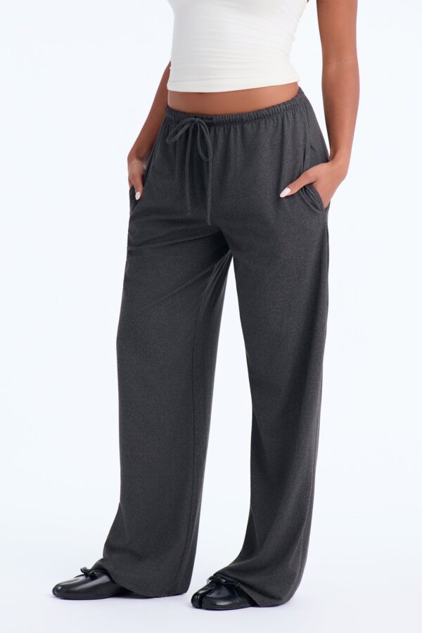Charcoal Wide-Leg Pants