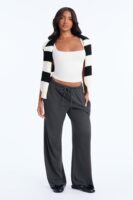 Charcoal Wide-Leg Pants