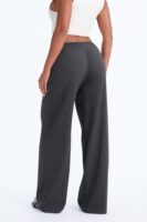 Charcoal Wide-Leg Pants