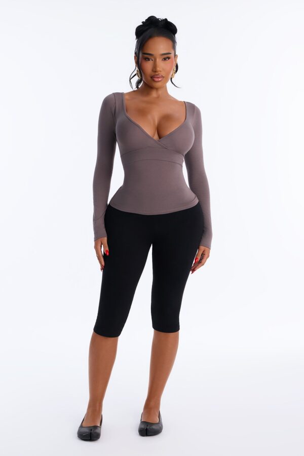 V-Neck T-shirt in Gray