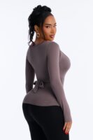 V-Neck T-shirt in Gray