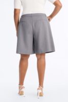 Gray Pleated Shorts