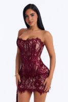 Burgundy Contrast Dress