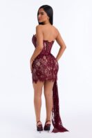 Burgundy Contrast Dress