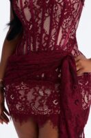 Burgundy Contrast Dress