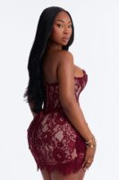 Burgundy Contrast Dress