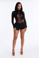 Black Romper with contrast