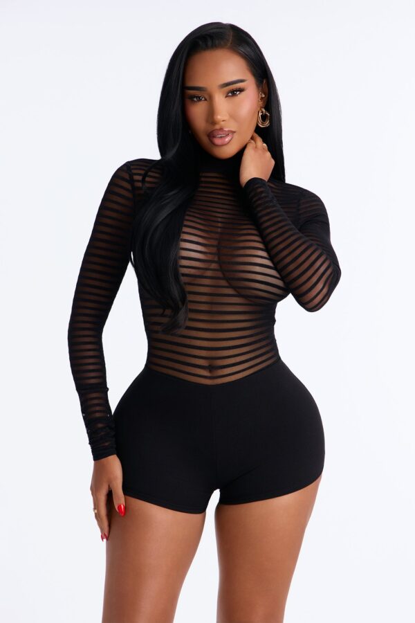 Black Romper with contrast
