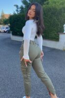 Pants in Olive 98% cotton