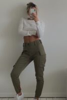 Pants in Olive 98% cotton