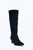 Noah Suede Knee High Boots - Black