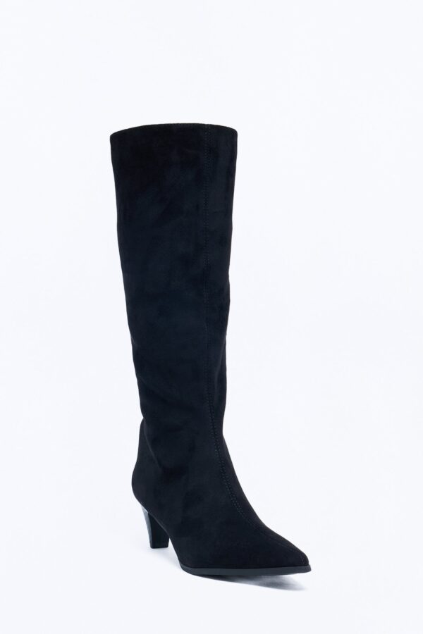 Noah Suede Knee High Boots - Black