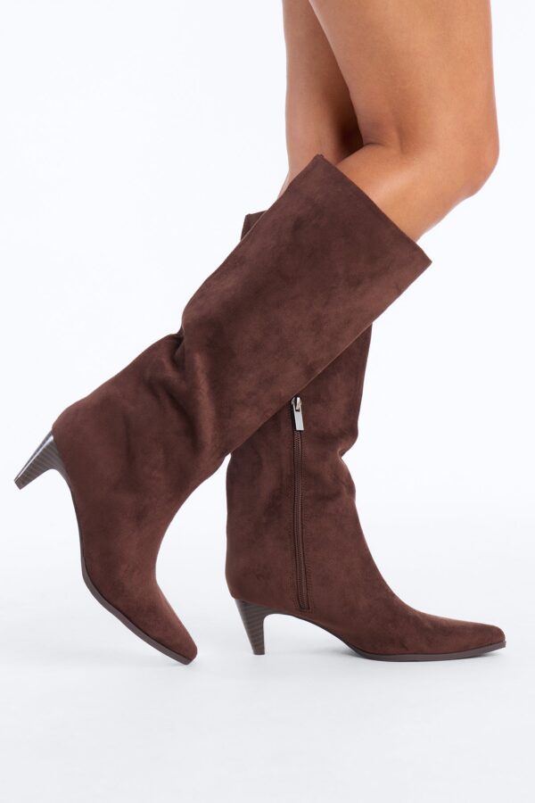 Noah Suede Knee High Boots - Chocolate