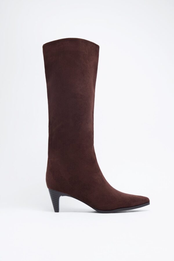 Noah Suede Knee High Boots - Chocolate