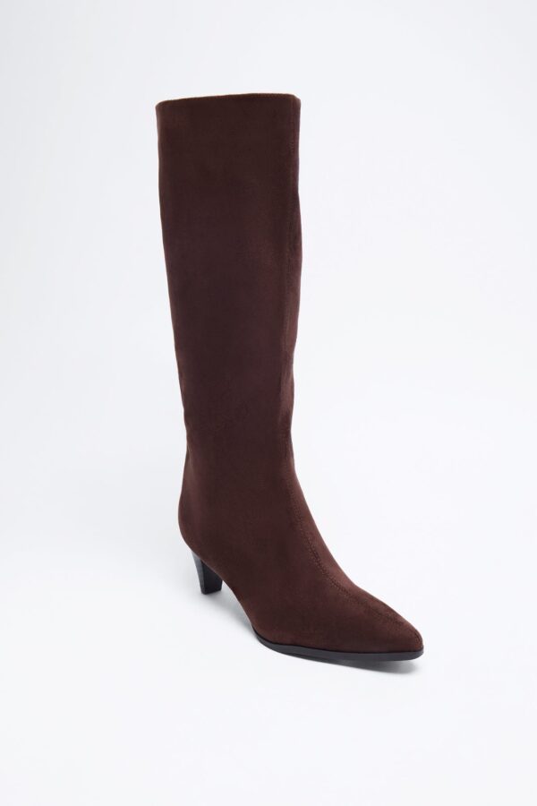 Noah Suede Knee High Boots - Chocolate