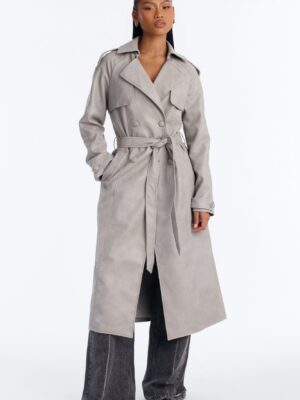 Coat in Gray 100% polyurethane