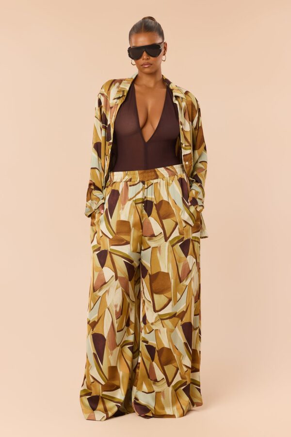 Satin Top in Olive