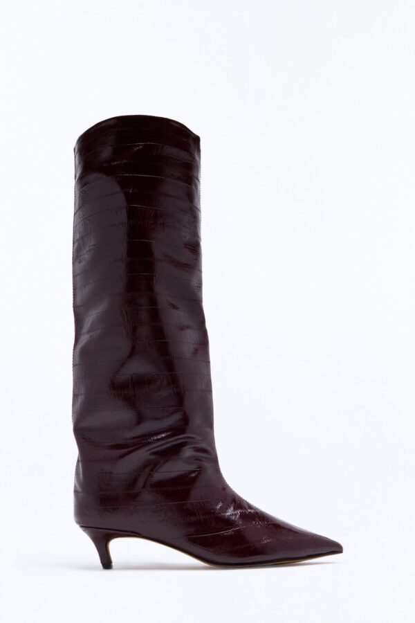Steve Madden Lychee Heeled Boots - Burgundy
