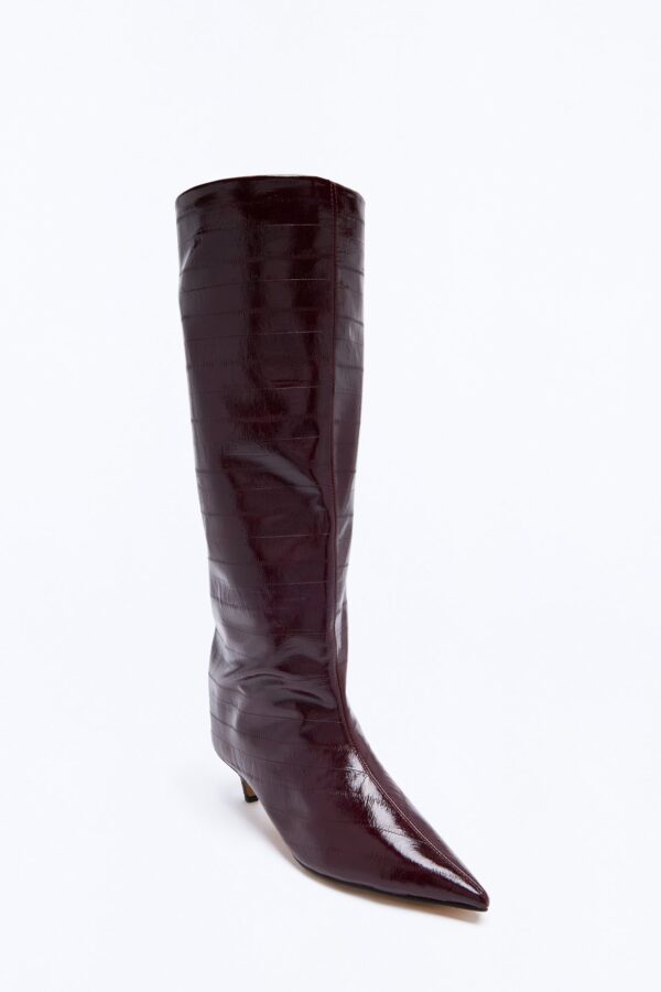 Steve Madden Lychee Heeled Boots - Burgundy