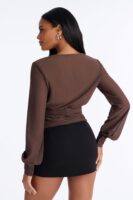 Chocolate V-Neck Top