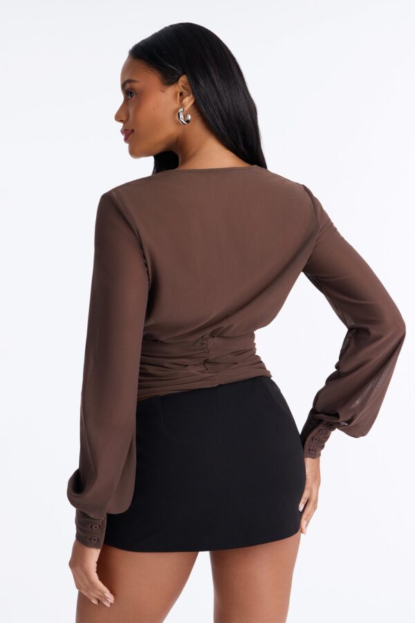 Chocolate V-Neck Top