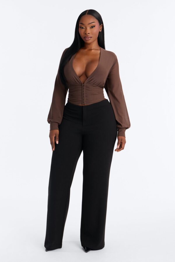 Chocolate V-Neck Top