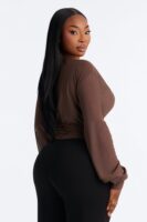 Chocolate V-Neck Top