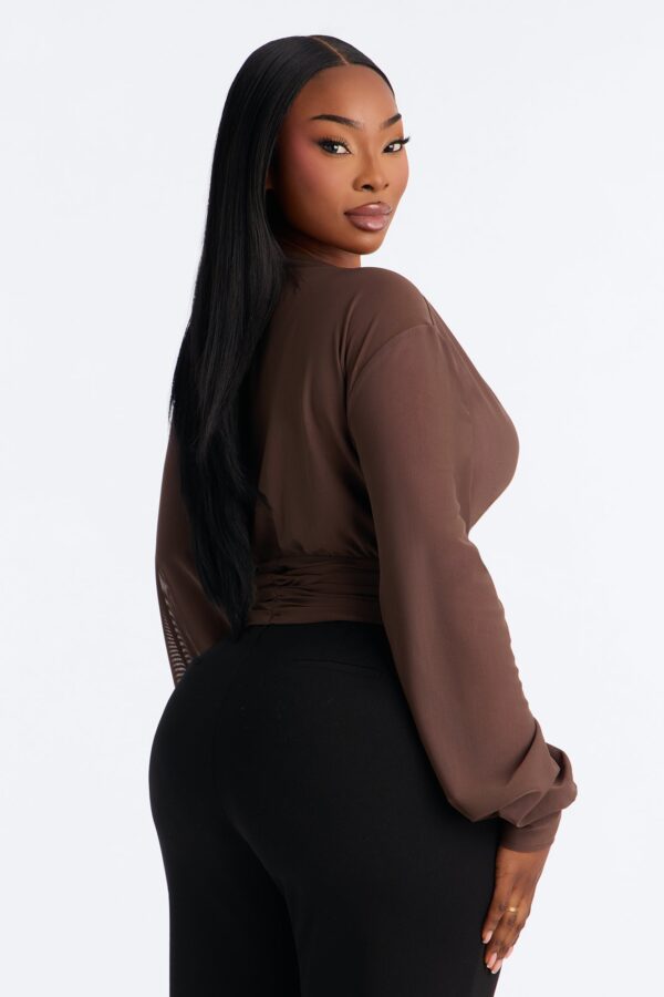 Chocolate V-Neck Top