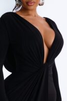 Black V-Neck Dress