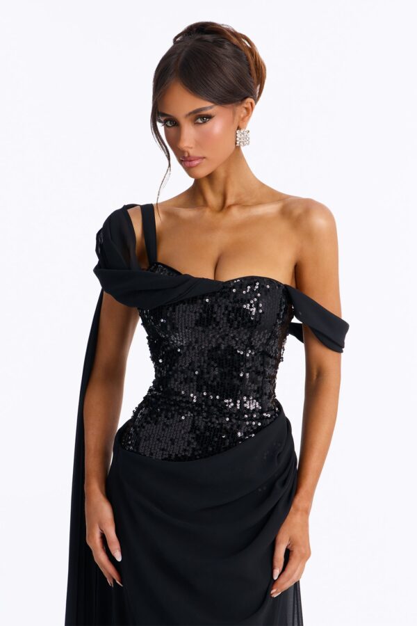 Black Dress with contrast