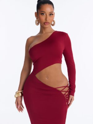 Ladies Kit Wine Dress
