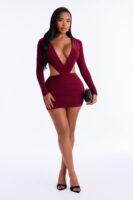 Take Me Out Backless Mini Dress - Plum