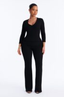 Black V-Neck Pants