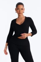 Black V-Neck Pants