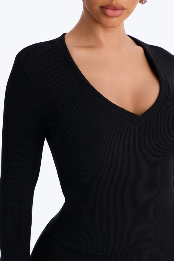 Black V-Neck Pants