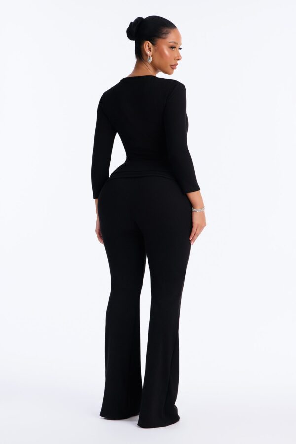 Black V-Neck Pants