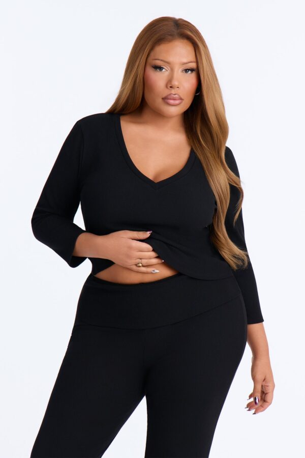 Black V-Neck Pants