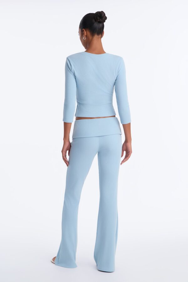 Blue Pants with v-neck