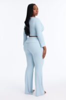 Blue Pants with v-neck