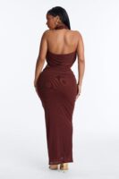 Rust Skirt with cowl neck