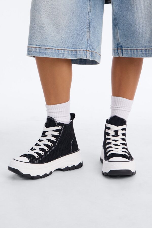 Don’t Stop Me High Top Sneakers - Black