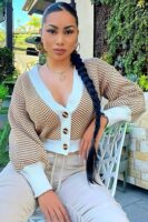 Cardigan with a v-neck