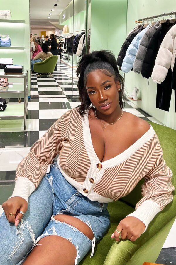 Cardigan with a v-neck