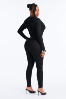 Jumpsuit in Black 80% polyester