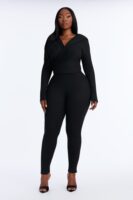 Jumpsuit in Black 80% polyester